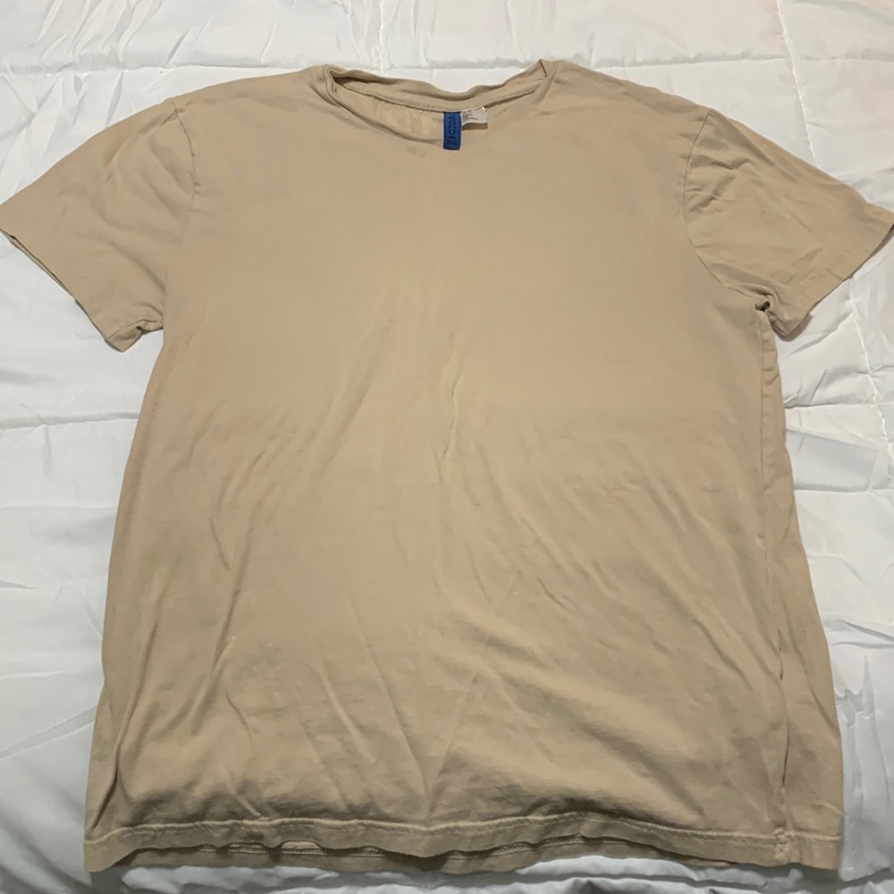 Tan shirt sleeve divided h&m shirt